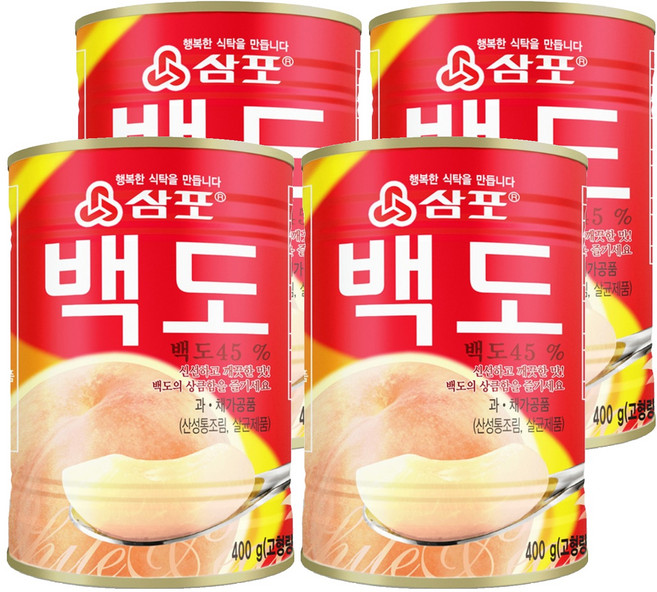 삼포 백도 슬라이스, 400g, 4개