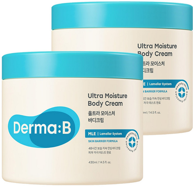 더마비 울트라 모이스처 바디크림, 430ml, 2개