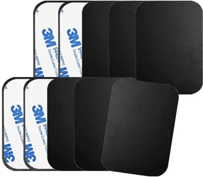 어반카 휴대폰 마그네틱 자석 접착식 스틸패치 사각 65 x 45 mm 10p, 1세트, Black
