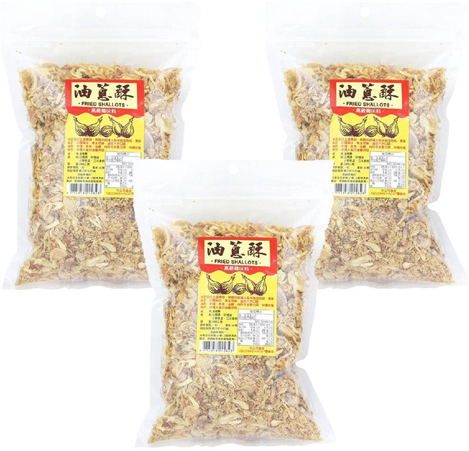WON LAI WON 旺來旺 油蔥酥 高級調味配料, 300g, 3包