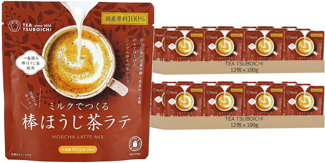 TEA TSUBOICHI 焙茶沖泡粉(拿鐵用), 24包, 1包, 100g