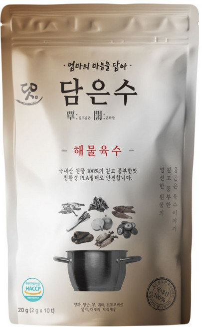 수그리다 담은수 해물 육수팩, 20g, 1개
