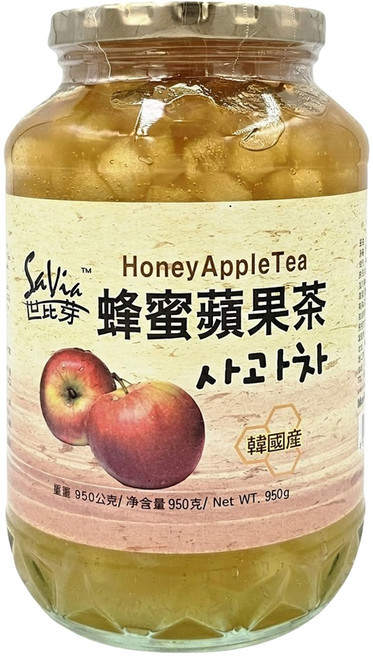 SaVia 世比芽 蜂蜜蘋果茶, 950g, 1罐