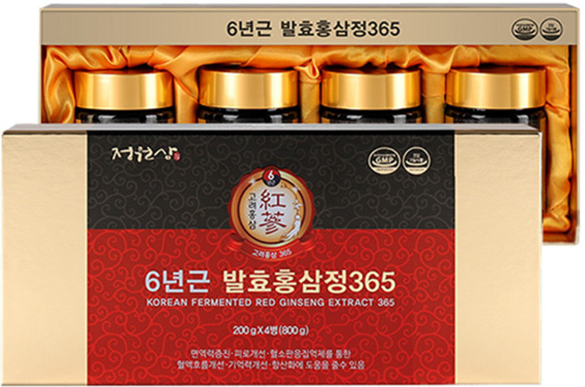 정원삼 6년근 발효홍삼정365 + 쇼핑백, 800g, 1세트