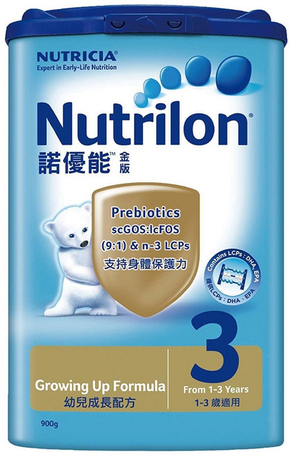 Nutrilon 諾優能 金版幼兒成長配方 3號 1~3歲, 900g, 1罐