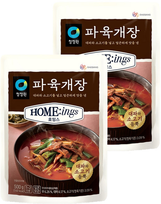 호밍스 파육개장, 500g, 2개