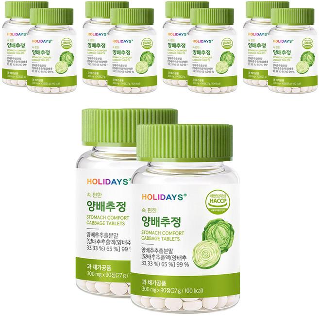 홀리데이즈 속 편한 양배추정, 10개, 90정