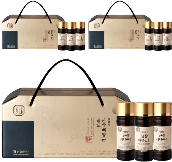 한삼인 산삼배양근 골드, 1L, 3세트