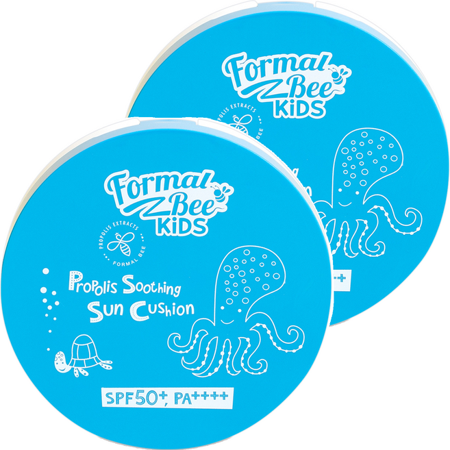 포멀비키즈 유아 프로폴리스 수딩 대왕 선쿠션 SPF50+ PA++++, 25g, 2개