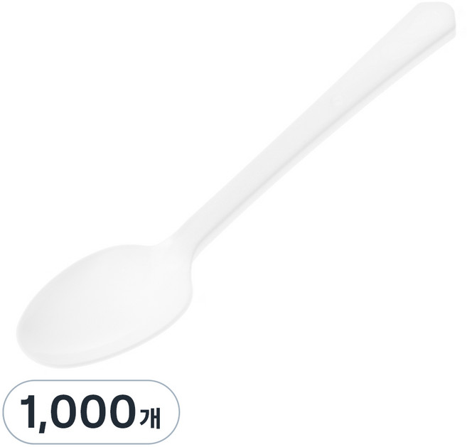 코멧 심플한 일회용 개별포장 숟가락 화이트, 1개입, 1000개