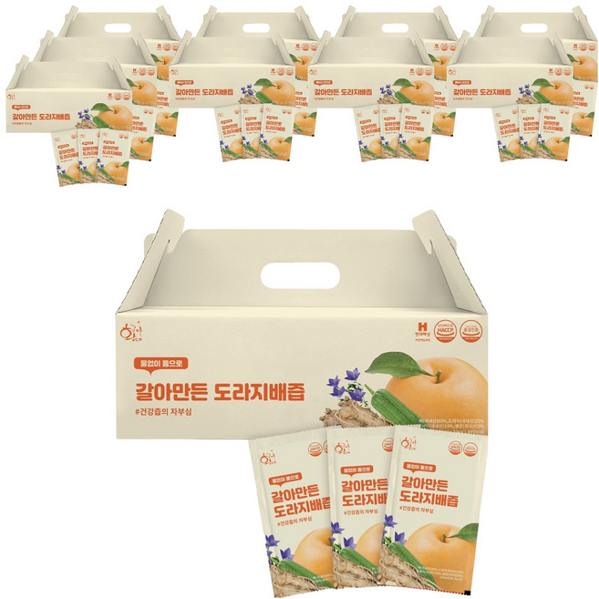 황금이네 국내산 갈아만든 도라지배즙, 100ml, 300개