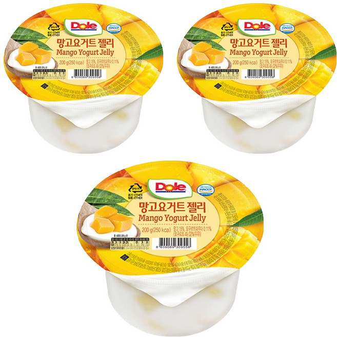돌 망고요거트 컵젤리, 200g, 3개