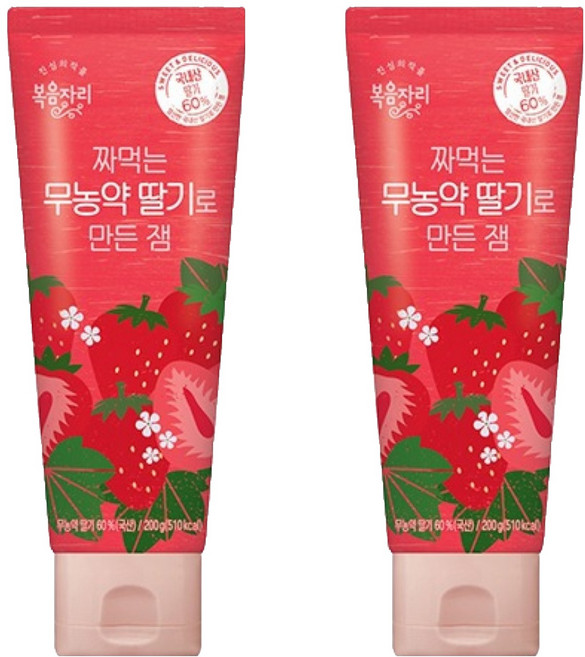 복음자리 짜먹는 딸기잼, 200g, 2개