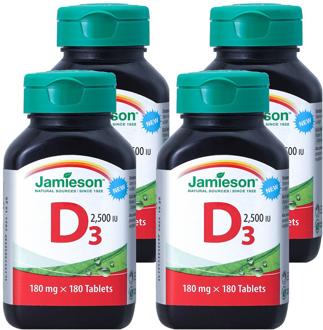 자미에슨 비타민 D3 2500IU, 4개, 32.4g