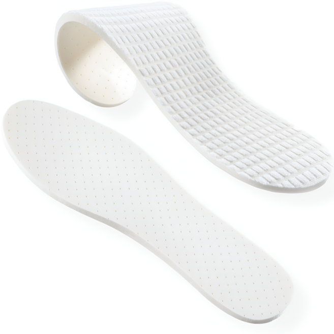 JUSTPICK 라텍스 얇은 깔창 양발착용 세트 화이트, 2세트