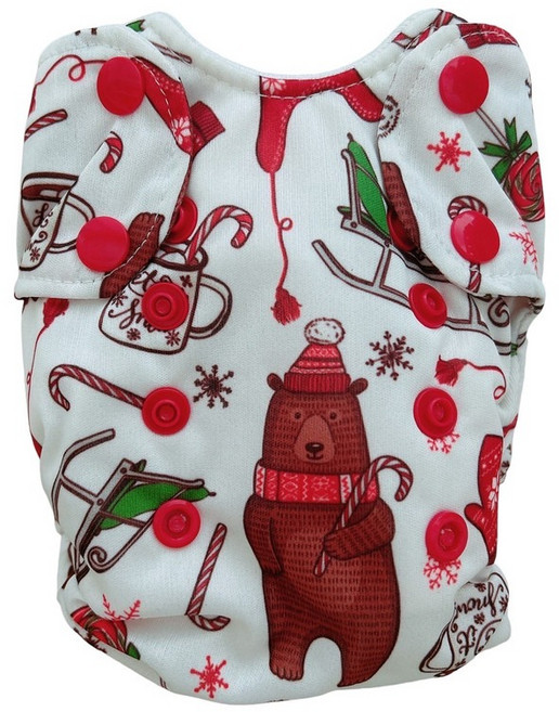 smart bottoms Diaper 2.0 布尿布 新生兒, Snow Day 白色, 1件