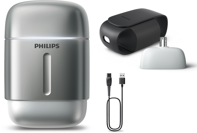 필립스 컴팩트 프로 휴대용 전기면도기, S793/06, 슈퍼노바 실버