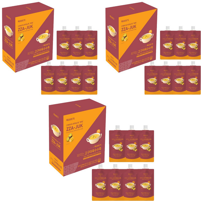 죽이야기 짜먹는 고구마옥수수죽 7p, 980g, 3개