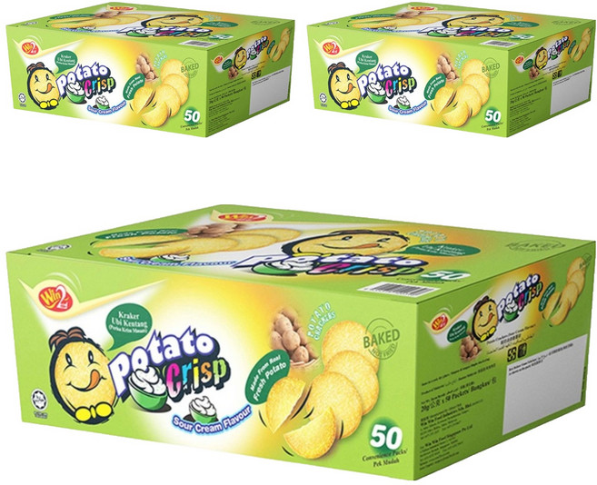 윈윈푸드 포테이토 크리스프 스낵 사워크림맛, 1kg, 3개