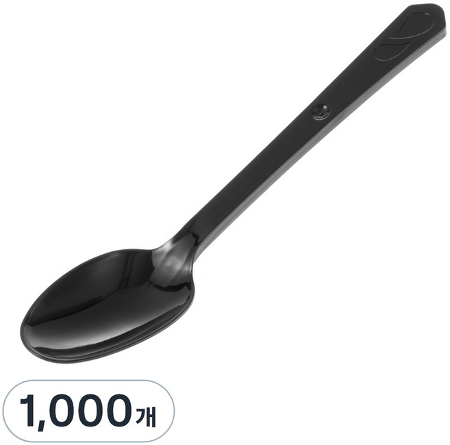 코멧 심플한 일회용 개별포장 숟가락 블랙, 1개입, 1000개