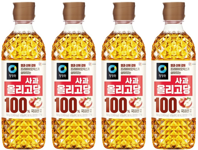 청정원 사과 올리고당, 700g, 4개