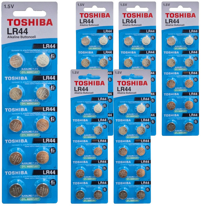 TOSHIBA 東芝 鹼性電池 LR44, 6個, 10入