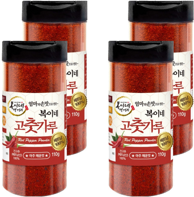복이네먹거리 베트남고춧가루 김치 찜용, 110g, 4개
