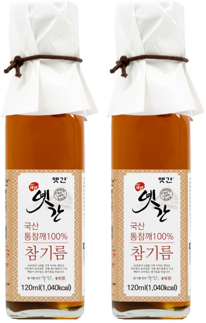 옛간 국산 참기름, 120ml, 2개
