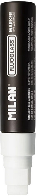 MILAN 方頭玻璃彩繪擦擦筆 粗筆桿 21.3g, 白色, 1支, 白色