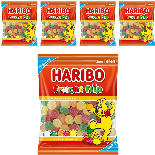 HARIBO 圓型水果風味軟糖, 5個, 160g