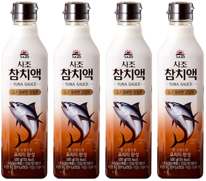 사조 참치액, 500g, 4개