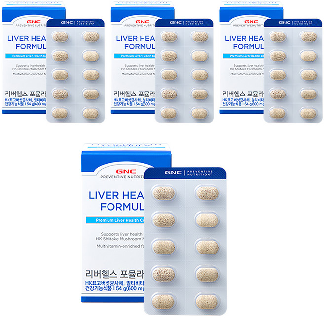 GNC 리버헬스 포뮬라 54g, 90정, 4개