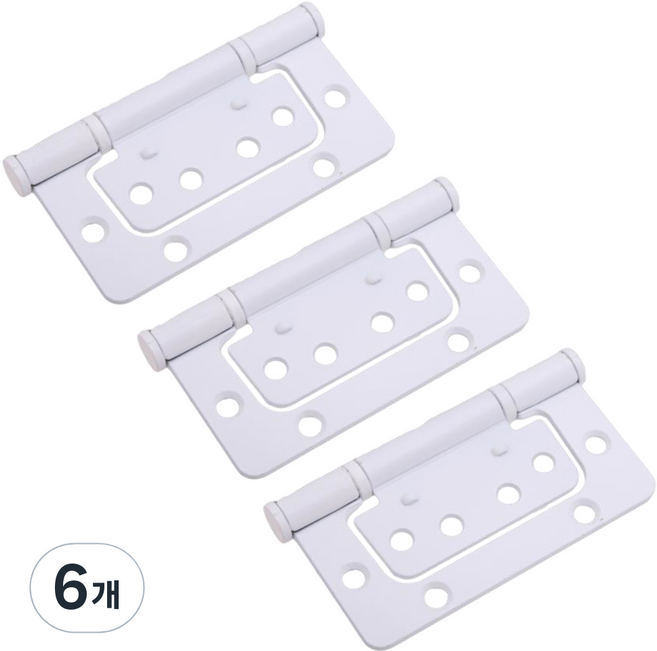 방문용 4인치 이지경첩 화이트, 6개