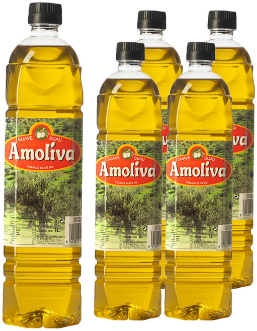 아몰리바 포마스 올리브오일, 1L, 5개