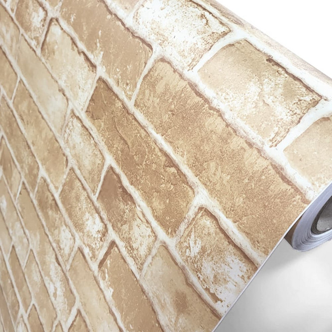 파벽돌 시트지 IOR-31, 옐로우, 50 x 500 cm