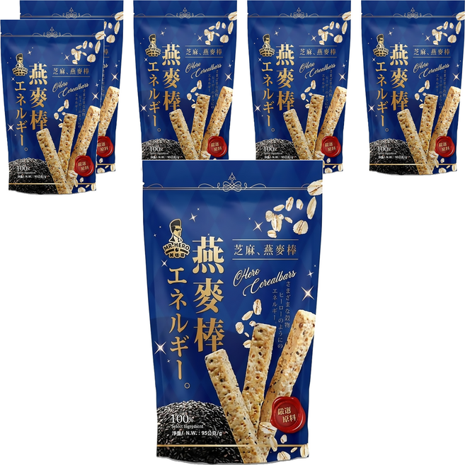 MR.HERO 英雄哥 芝麻燕麥棒 奶素, 95g, 6包