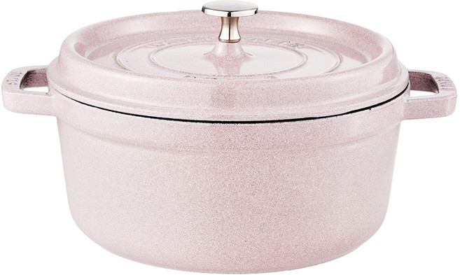 staub 電磁爐圓形琺瑯鑄鐵鍋, 24cm, 櫻花, 1個