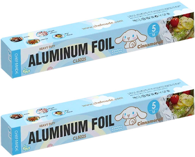 CHEFMADE 學廚 鋁箔紙 CL5025 加厚型, 2捲, 5m
