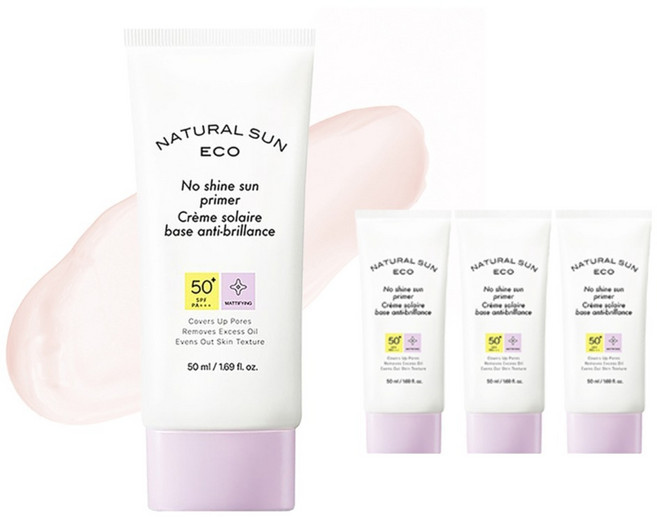 더페이스샵 내추럴 선 에코 피지잡는 선 프라이머 50ml, 핑크, 4개