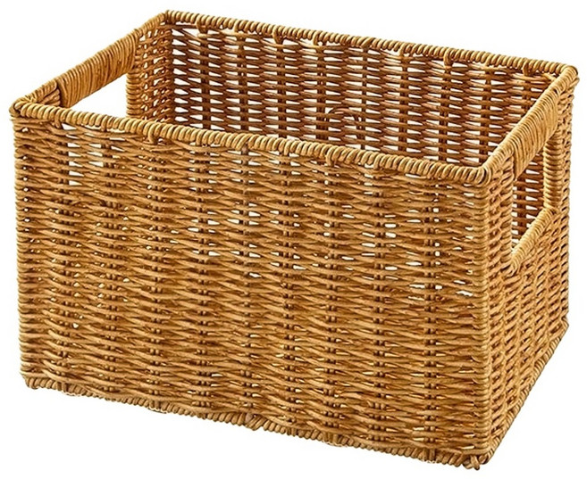 comet Home 仿藤編收納籃, 方形, 1個