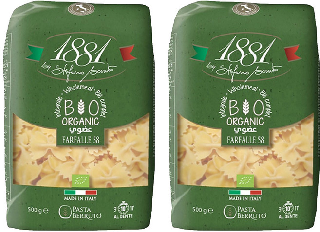 파스타베루또 1881 유기농 파르팔레, 500g, 2개