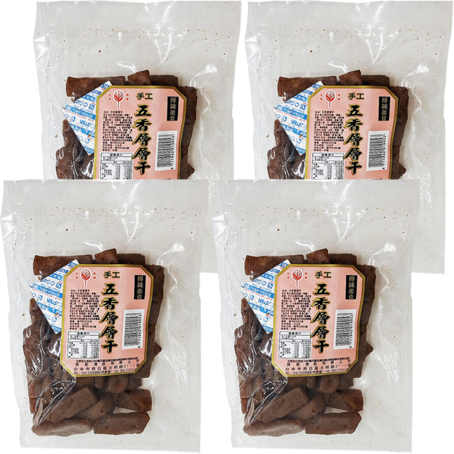 四乘六 五香層層干, 220g, 4包
