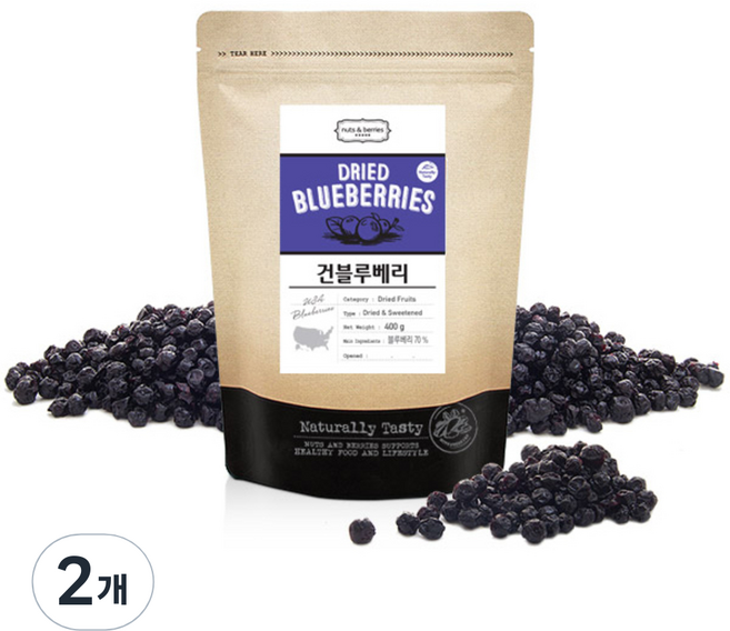 넛츠앤베리스 건블루베리, 400g, 2개