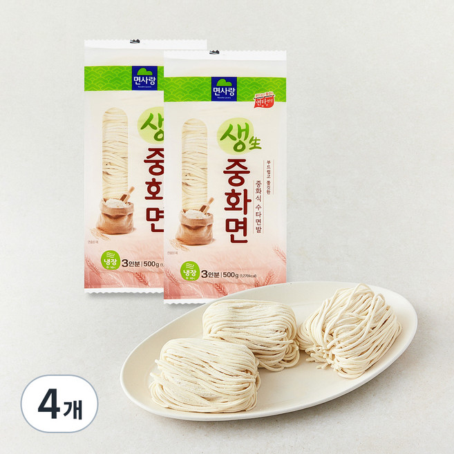 면사랑 생 중화면, 500g, 4개