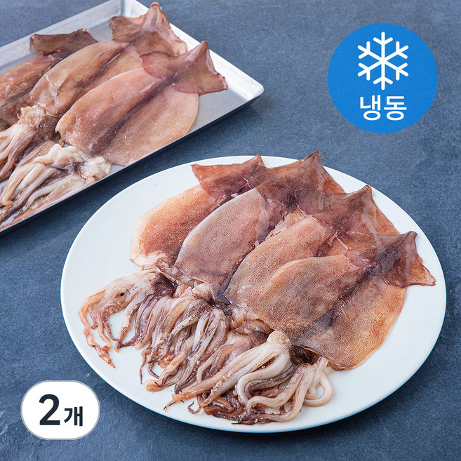 바다온 포항시 인증 구룡포건조 원양산 반건조 오징어 (냉동), 700g, 2개
