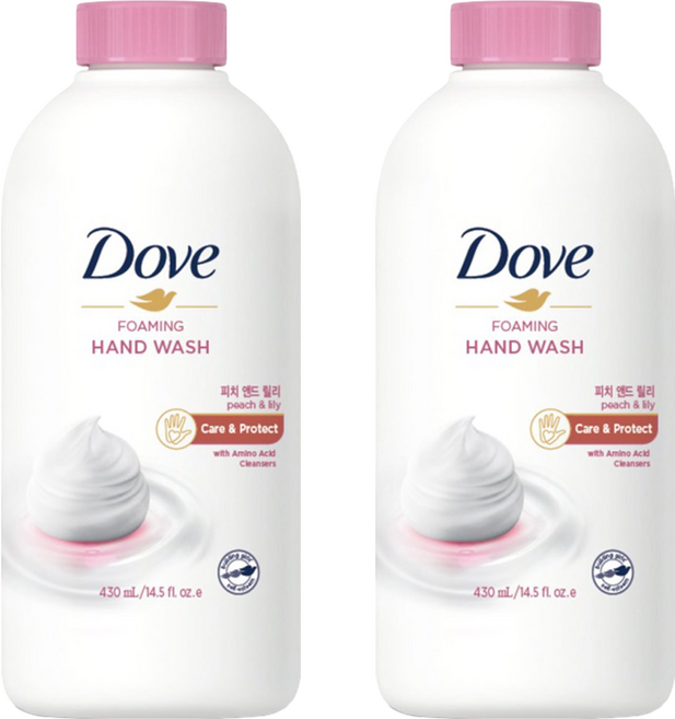 Dove 多芬 深層滋潤泡沫洗手慕斯補充瓶 百合蜜桃香, 430ml, 2瓶