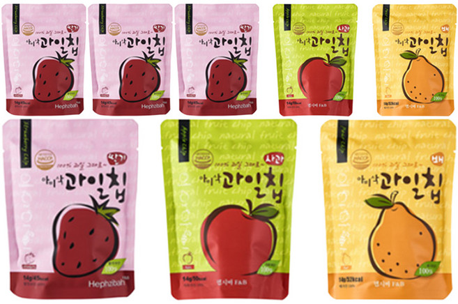 아비삭 우리아기 첫과일칩세트 4p, 2세트, 14g