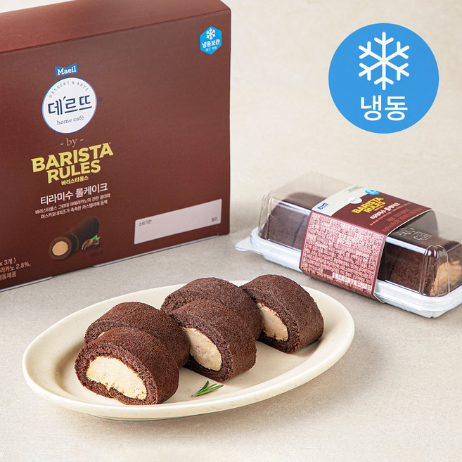 바리스타룰스 데르뜨 티라미수 롤케이크 (냉동), 105g, 3개