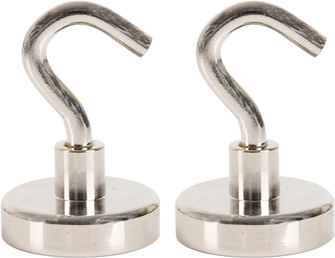 葉子小舖 強力磁吸掛勾 E32, 2個, 銀色