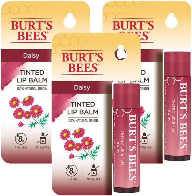 버츠비 틴티드 립 밤, 데이지, 4.25g, 3개 - 쿠팡